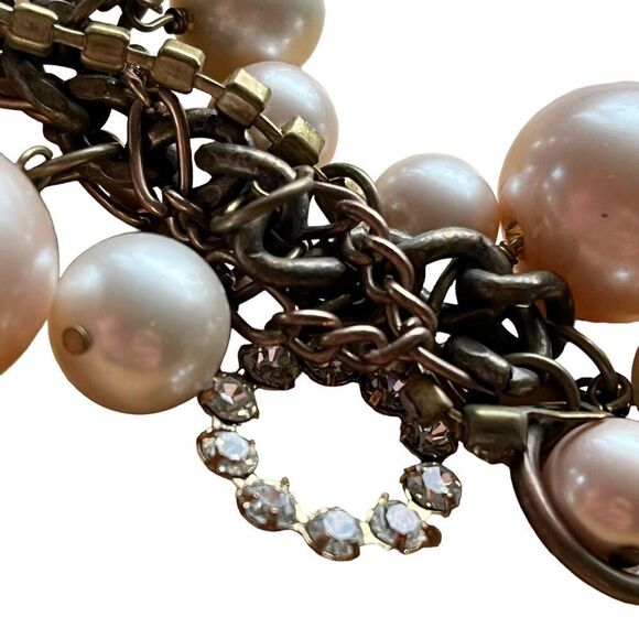 Subversive Pearl Wonder Wrist Chain Bracelet Round Small Crystal Beads Costume - Picture 7 of 10